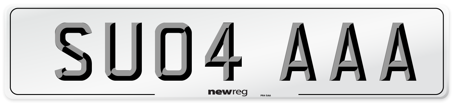 SU04 AAA Number Plate from New Reg